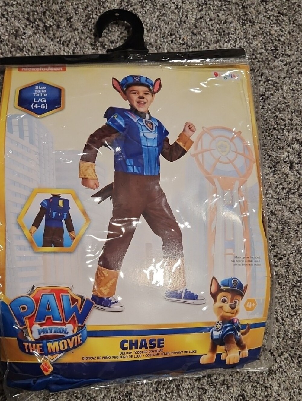Paw Patrol Blue and Brown Chase Pup Costume - Picture 4 of 5